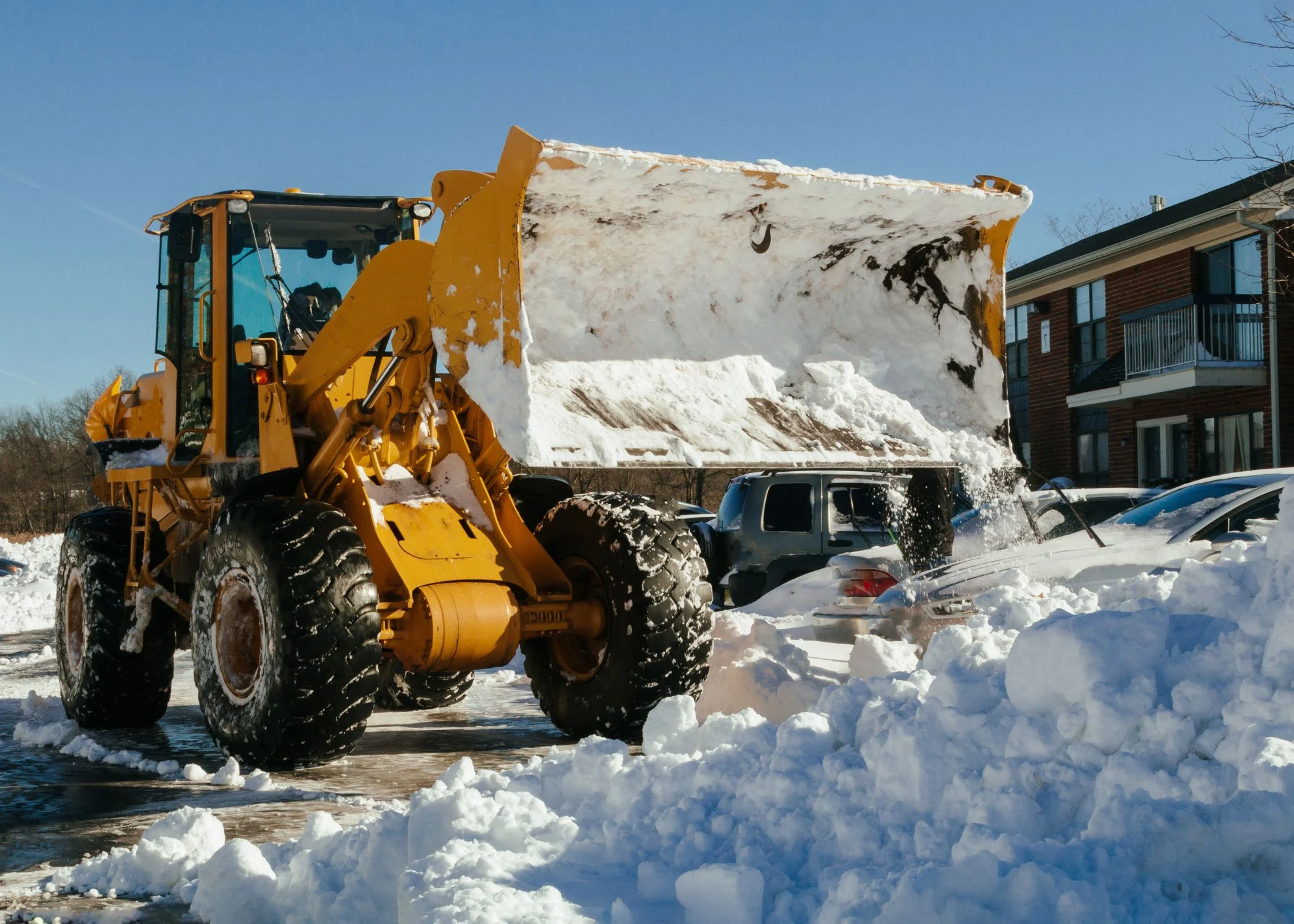 Commercial snow removal services by PAZ Landscaping & Services
