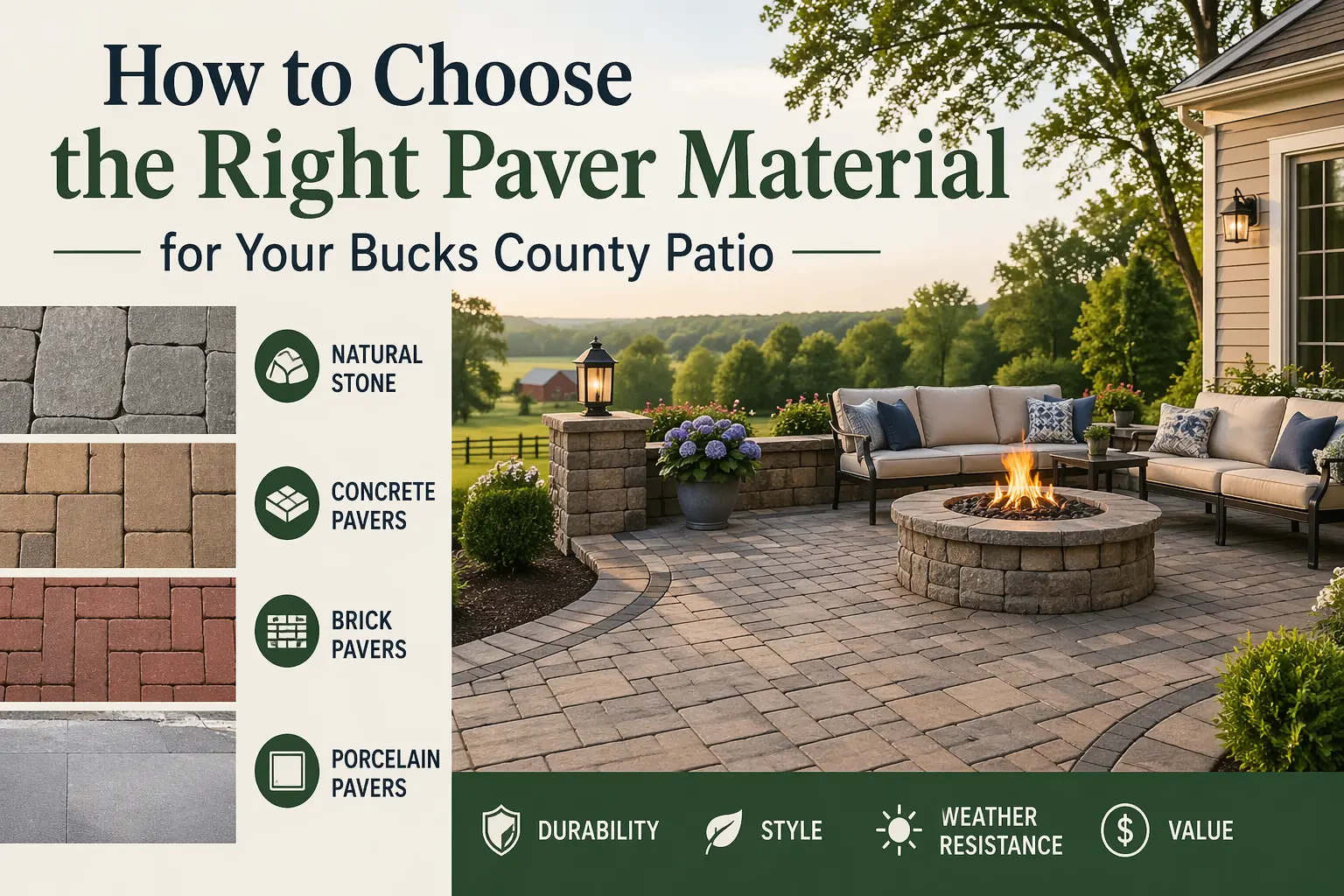 How to Choose the Right Paver Material for Your Bucks County Patio